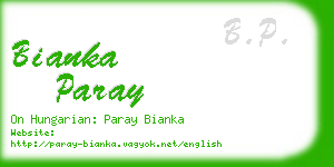 bianka paray business card